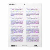 Aufkleber für die erste Änderung (Vorne)