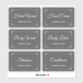 Aufkleber für die Etiketten der Badezimmerorganisa (Blatt)