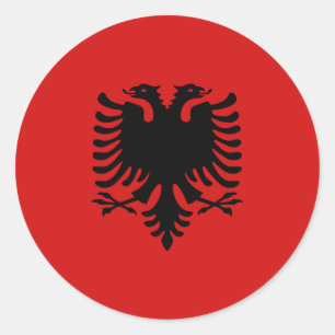 Aufkleber für die Flagge Albaniens