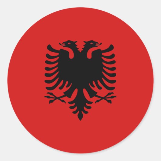 Aufkleber für die Flagge Albaniens (Vorderseite)