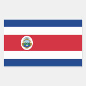 Aufkleber für die Flagge Costa Ricas (Vorderseite)