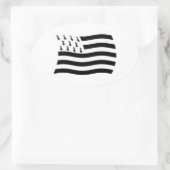 Aufkleber für die Flagge der Bretagne (Tasche)