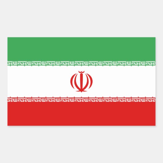 Aufkleber für die Flagge des Iran (Vorderseite)