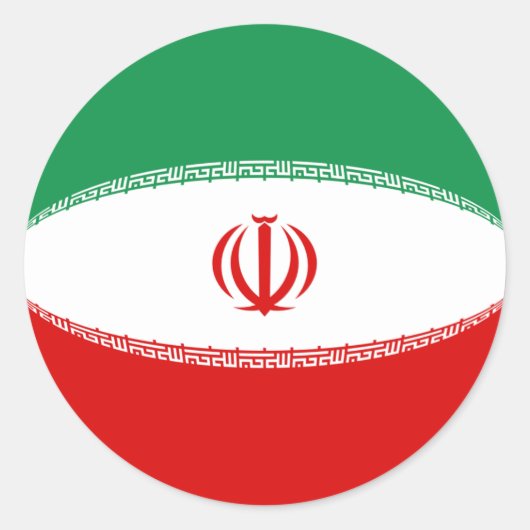 Aufkleber für die Flagge des Iran (Vorderseite)