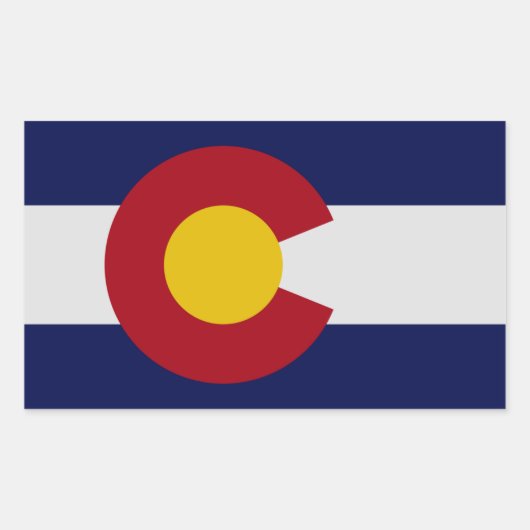 Aufkleber für die Flagge des Staates Colorado (Vorderseite)