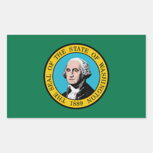 Aufkleber für die Flagge des Staates Washington