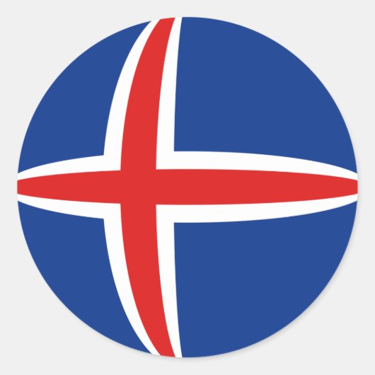 Aufkleber für die Flagge Islands (Vorderseite)