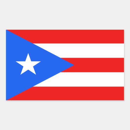 Aufkleber für die Flagge Puerto Rico (Vorderseite)