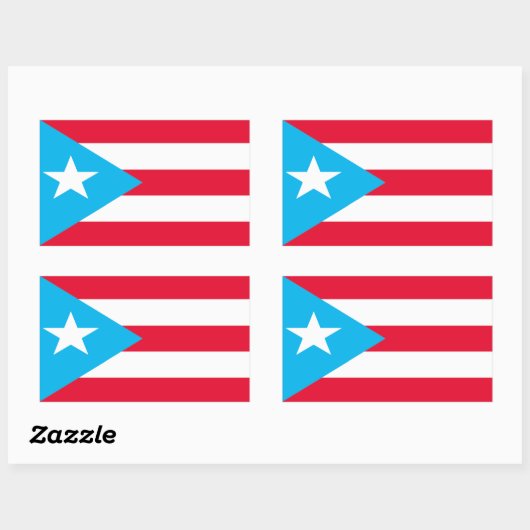 Aufkleber für die Flagge Puerto Rico (Blatt)
