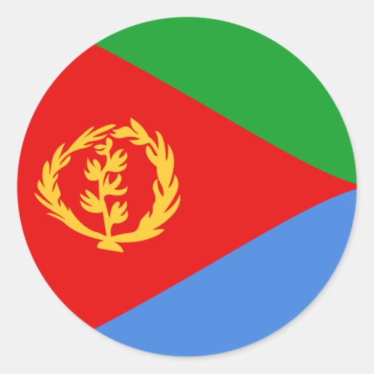 Aufkleber für die Flagge von Eritrea (Vorderseite)