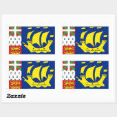 Aufkleber für die Flagge von St. Pierre Miquelon (Blatt)