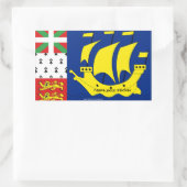 Aufkleber für die Flagge von St. Pierre Miquelon (Tasche)