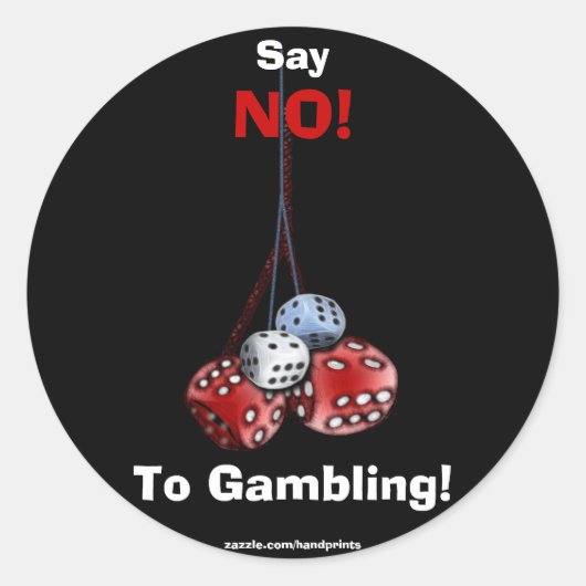 Aufkleber für die Gambling-Kampagne (Vorderseite)