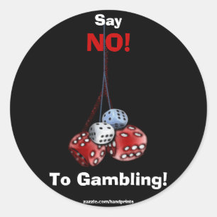 Aufkleber für die Gambling-Kampagne