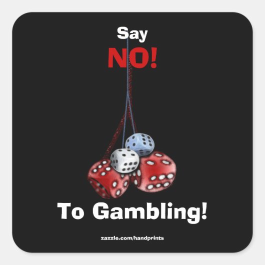 Aufkleber für die Gambling-Kampagne (Vorderseite)
