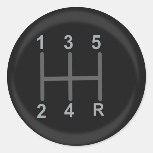 Aufkleber für die Gangschaltung (Vorderseite)