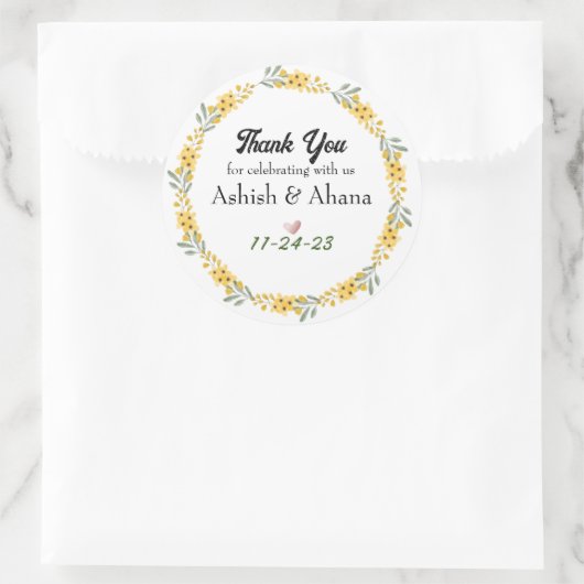 Aufkleber für die Gastgeschenk Hochzeit (Tasche)