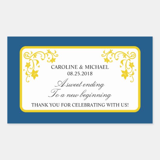 Aufkleber für die Gastgeschenk Hochzeit (Vorderseite)