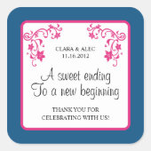 Aufkleber für die Gastgeschenk Hochzeit (Vorderseite)