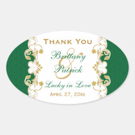Aufkleber für die Gastgeschenk Hochzeit Grün, Weiß