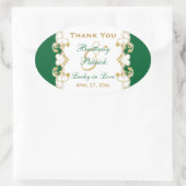 Aufkleber für die Gastgeschenk Hochzeit Grün, Weiß (Tasche)