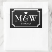 Aufkleber für die Gastgeschenk Hochzeit in Rectang (Tasche)