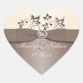 Aufkleber für die Gastgeschenk Hochzeit Mocha und