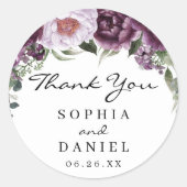 Aufkleber für die Gastgeschenk Hochzeit Pflaumen (Vorderseite)