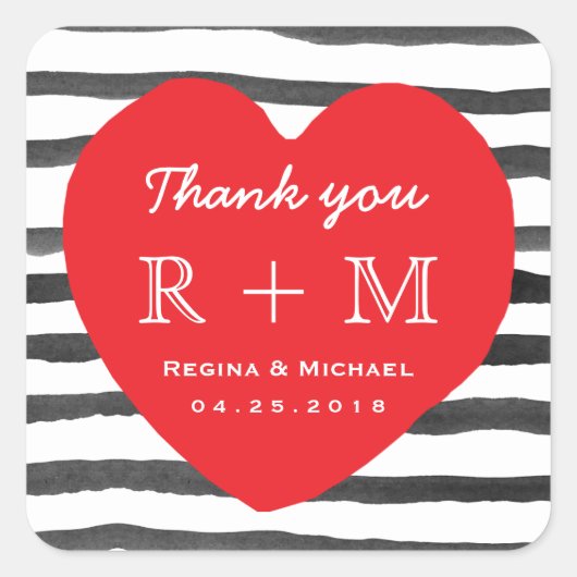 Aufkleber für die Gastgeschenk Hochzeit Strip-Must (Vorderseite)