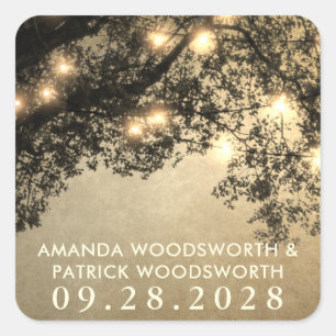 Aufkleber für die Gastgeschenk Hochzeit von rustik