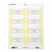 Aufkleber für die gelbe Adresse (Vorne)