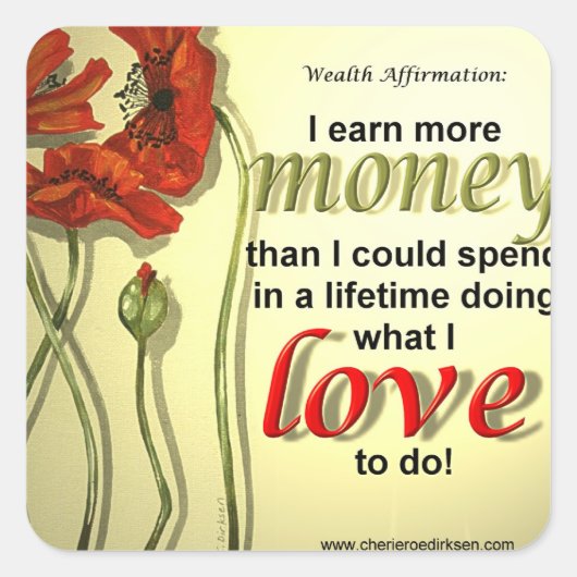 Aufkleber für die Geldnachzahlung (Vorderseite)