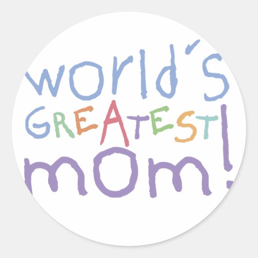 Aufkleber für die größte Mama der Welt (Vorderseite)