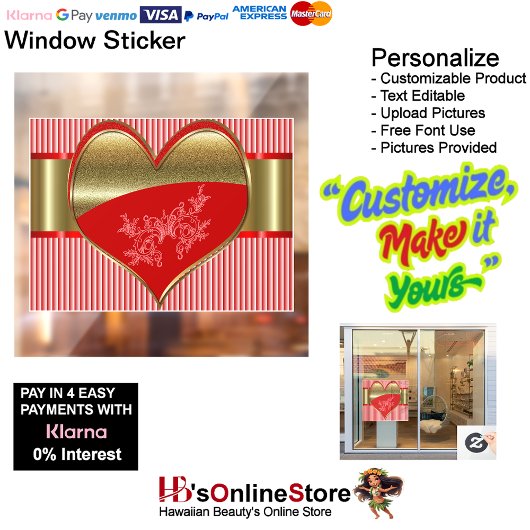 Aufkleber für die Hearts-Fensterheber