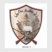 Aufkleber für die Hirschjagd (Blatt)