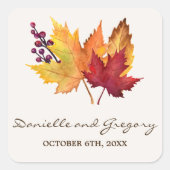 Aufkleber für die Hochzeit im Herbst im Herbst (Vorderseite)