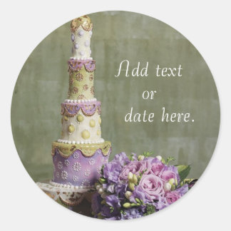 Aufkleber für die Hochzeitstorte