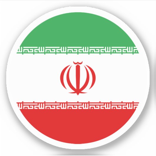 Aufkleber für die iranische Flagge (Vorderseite)