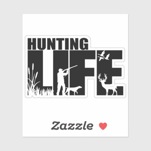 Aufkleber für die Jagd (Blatt)