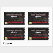 Aufkleber für die Jagderlaubnis für Zombie (Blatt)