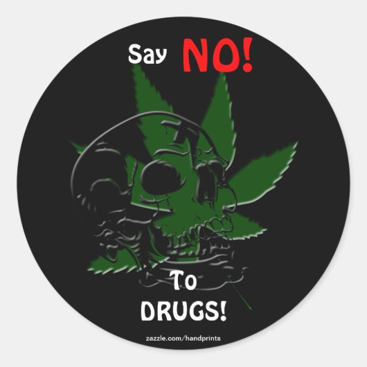 Aufkleber für die Kampagne "Anti-Drug Skull and Po (Vorderseite)