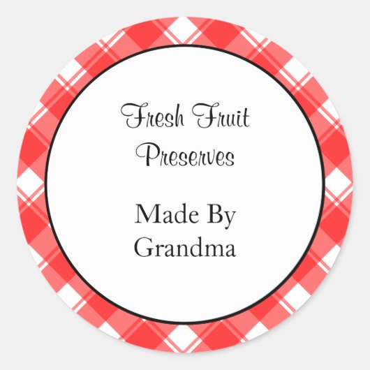 Aufkleber für die Karierte, rote Farbe (Vorderseite)