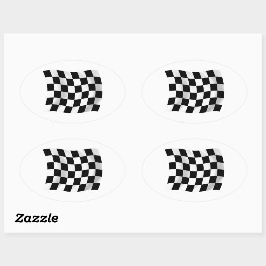 Aufkleber für die kontrollierte Racing-Flagge (Blatt)