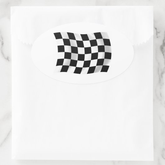 Aufkleber für die kontrollierte Racing-Flagge (Tasche)
