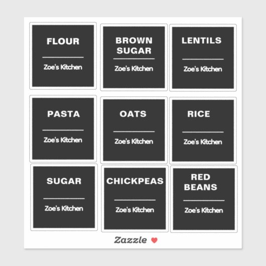 Aufkleber für die Küchenorganisation | Etikett für (Blatt)