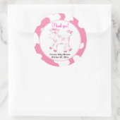 Aufkleber für die Kuh-Runde - Rosa (Tasche)