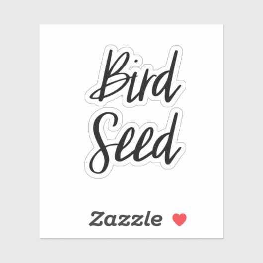 Aufkleber für die Lagerung von Vogelsamen (Blatt)