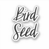 Aufkleber für die Lagerung von Vogelsamen (Vorderseite)