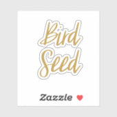 Aufkleber für die Lagerung von Vogelsamen (Blatt)