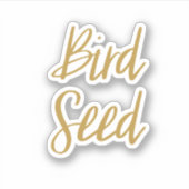 Aufkleber für die Lagerung von Vogelsamen (Vorderseite)